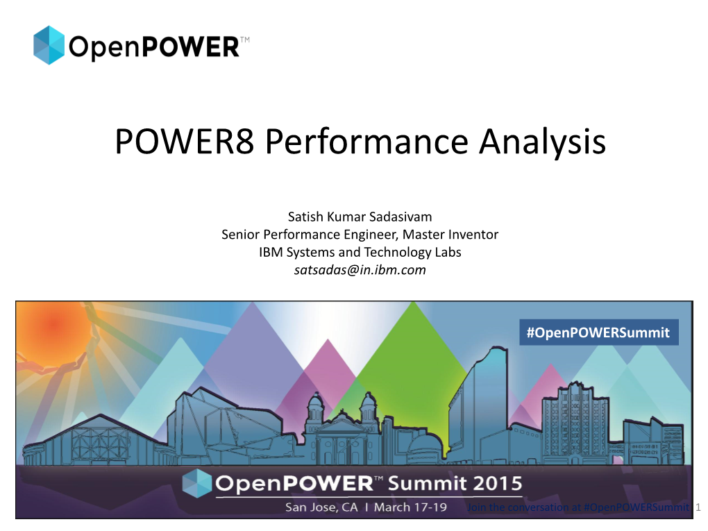 POWER8 Performance Analysis