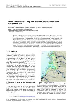 Bresle Somme Authie : Long Term Coastal Submersion and Flood Management Plan