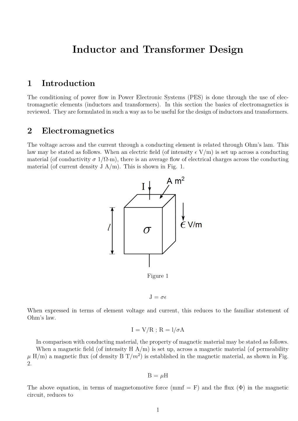 Inductor and Transformer Design