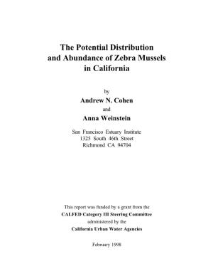 The Potential Distribution and Abundance of Zebra Mussels in California