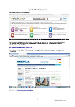 Appendix 1. Websites for Patients the NHS Scotland Interactive Website