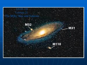 ASTR-101 Lecture 21 the Milky Way and Galaxies