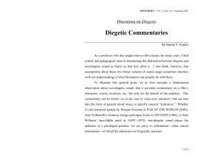 Discourses on Diegesis