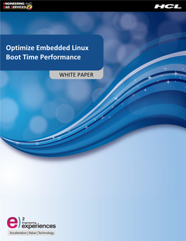 Optimize Embedded Linux Boot Time Performance