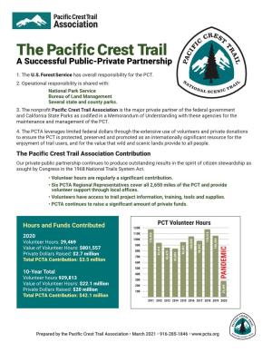 The Pacific Crest Trail a Successful Public-Private Partnership