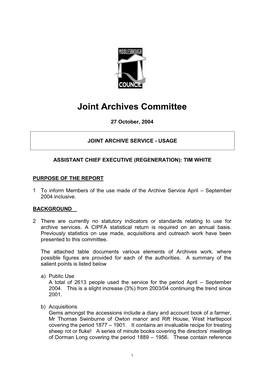 Joint Archives Committee