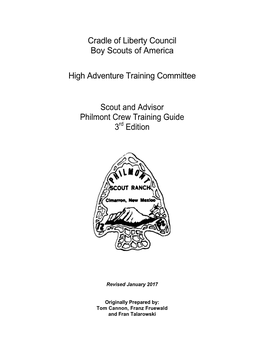 COL Philmont Training Guide