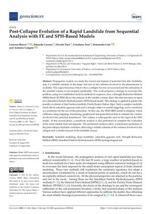 Post-Collapse Evolution of a Rapid Landslide from Sequential Analysis with FE and SPH-Based Models