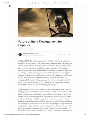 Future Or Ruin: the Argument for Eugenics | Augustus Sol Invictus | Pulse | Linkedin