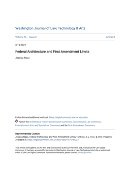 Federal Architecture and First Amendment Limits