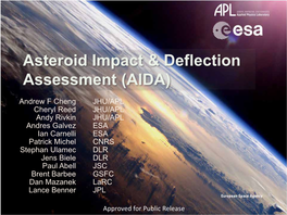 Asteroid Impact & Deflection Assessment (AIDA)