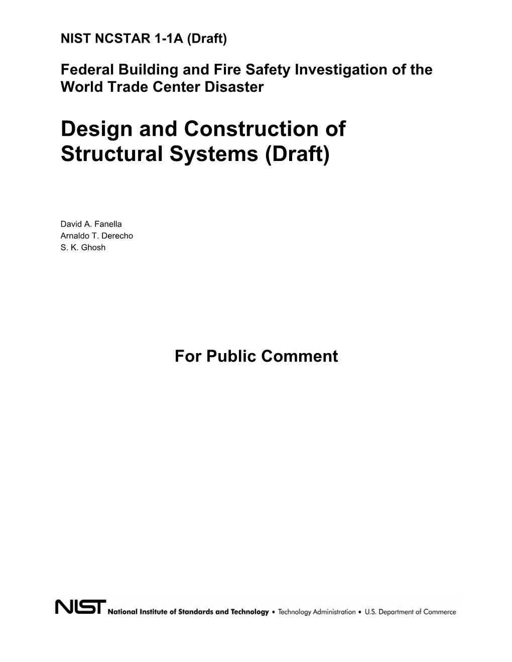 Design and Construction of Structural Systems (Draft)