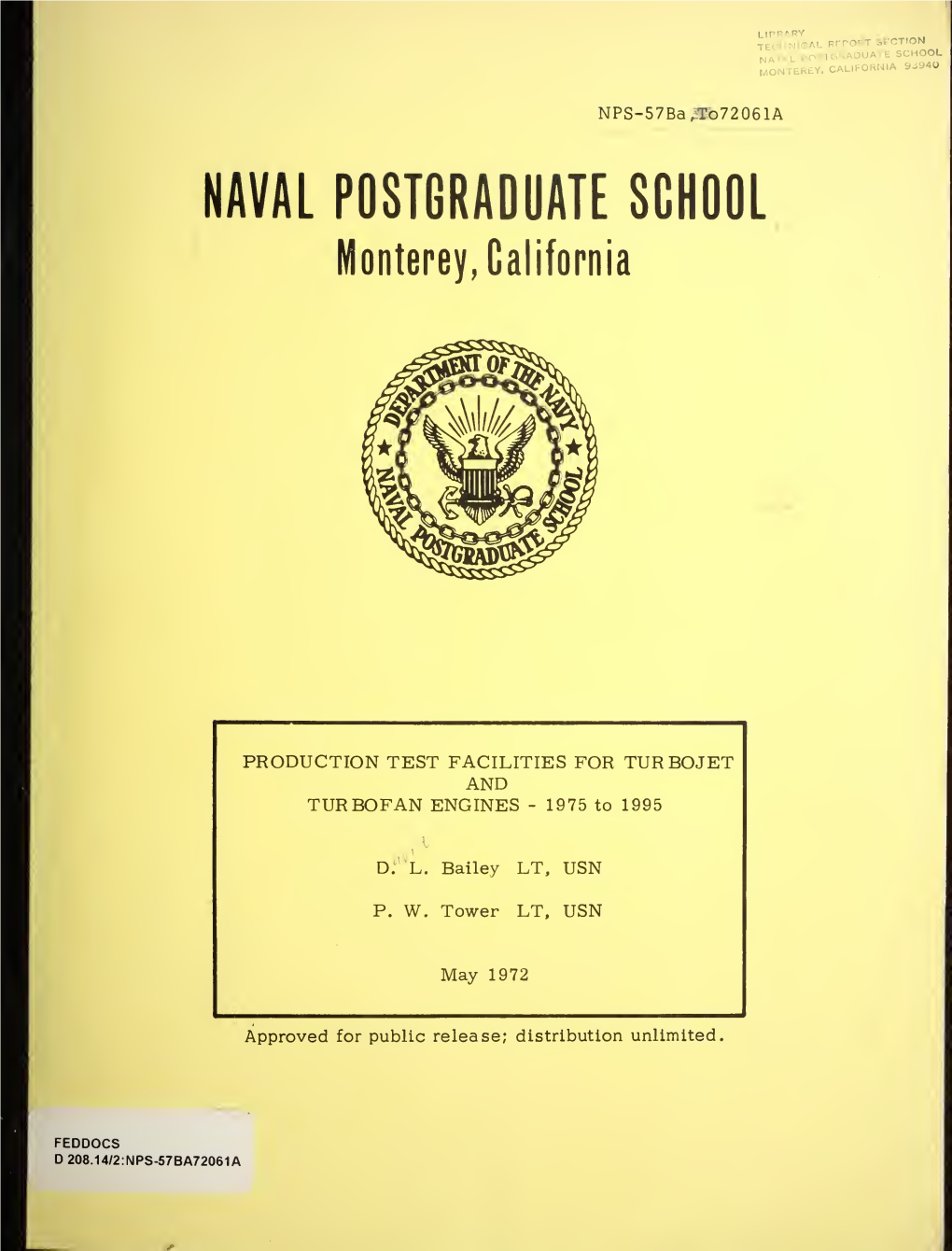 Production Test Facilities for Turbojet and Turbofan Engines 1975-1995