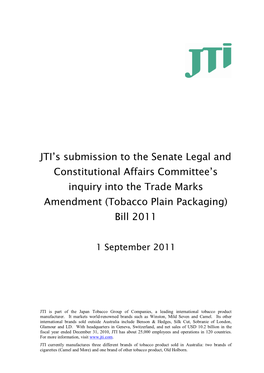 Jtiʼs Submission to the Senate Legal And