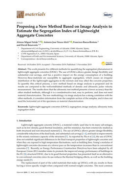 Proposing a New Method Based on Image Analysis to Estimate the Segregation Index of Lightweight Aggregate Concretes