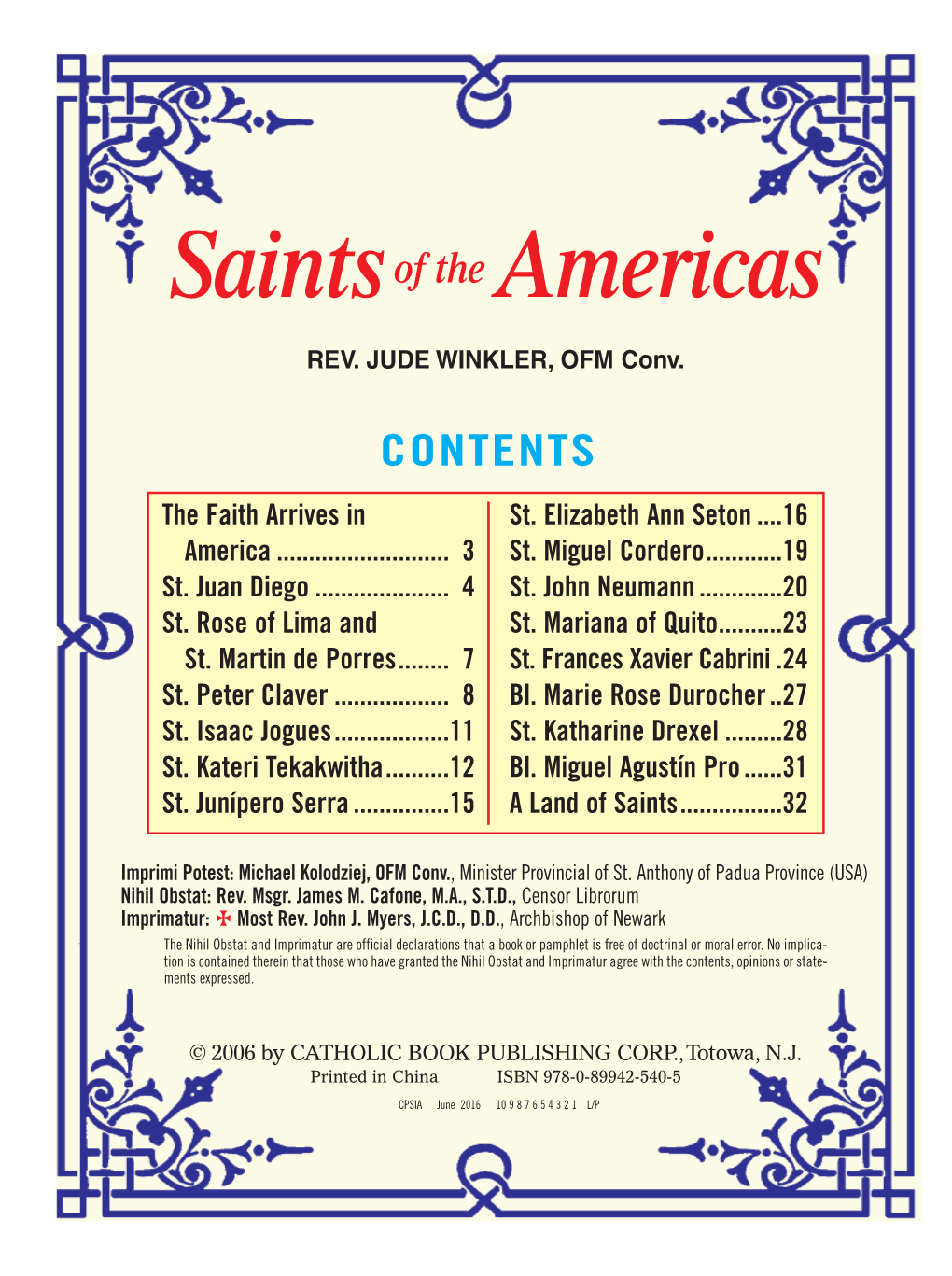 Saintsof the Americas