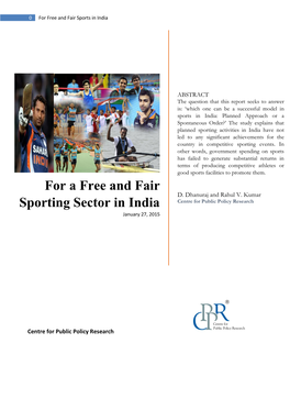 For Free and Fair Sports in India