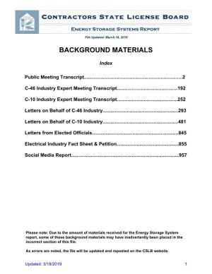 Background Materials