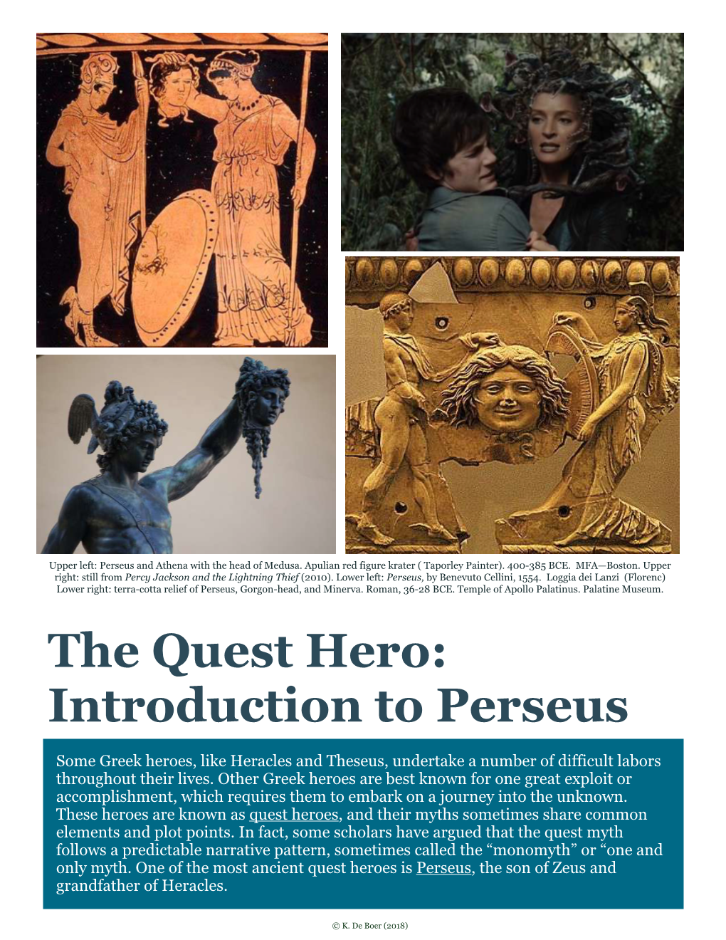 Quest Heroes Introduction to Perseus (De Boer)