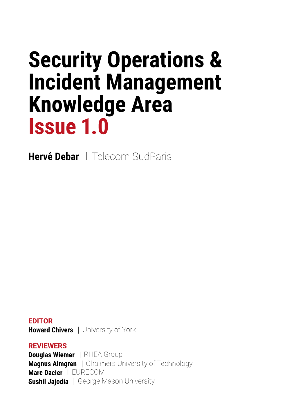 Security Operations & Incident Management