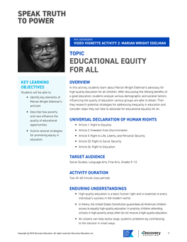 Educational Equity for All