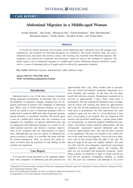 Abdominal Migraine in a Middle-Aged Woman