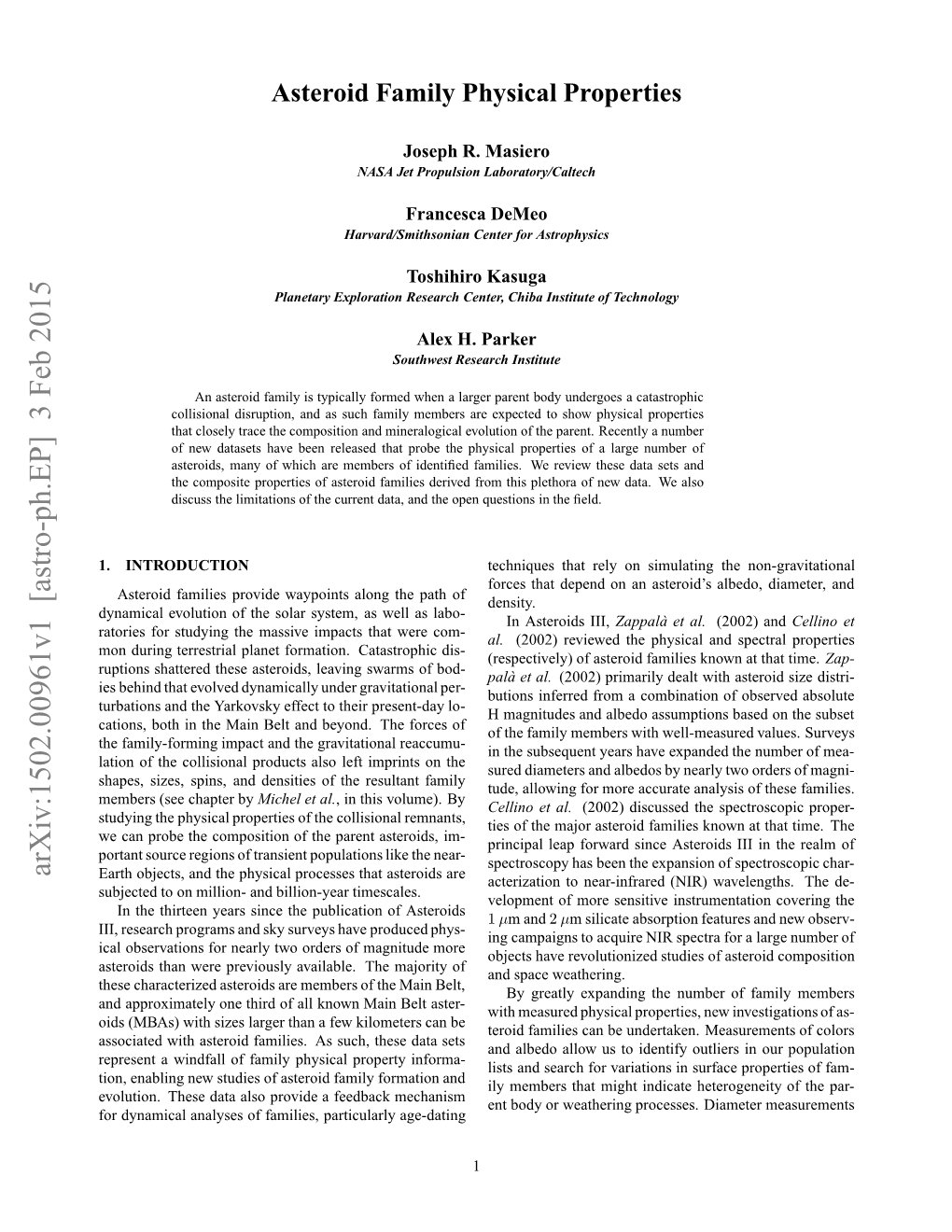 Asteroid Family Physical Properties, Numerical Sim- Constraints on the Ages of Families