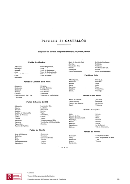 Provincia De CASTELLÓ N