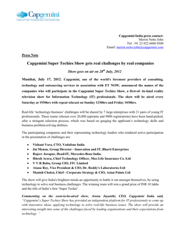 Capgemini Press Contact