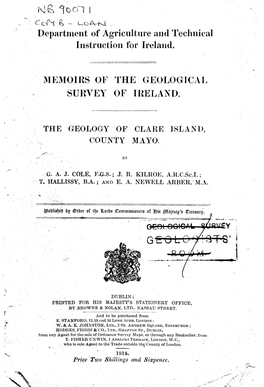 The Geology of Clare Island, County Mayo ED1914 Memoirs of The