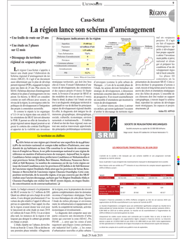 La Région Lance Son Schéma D'aménagement