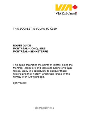 Jonquière and Montréal–Senneterre Train Routes