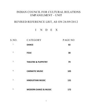 Unit Revised Reference List, As on 26/09/2012 I