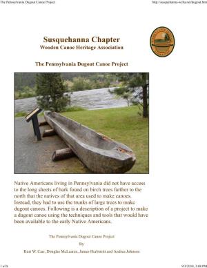 The Pennsylvania Dugout Canoe Project