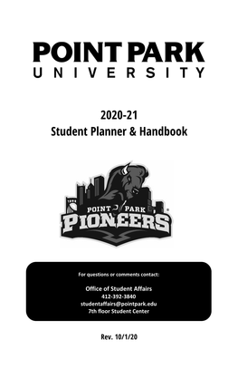 2020-21 Student Planner & Handbook