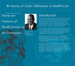 County of Cook: Milestones in Health Care