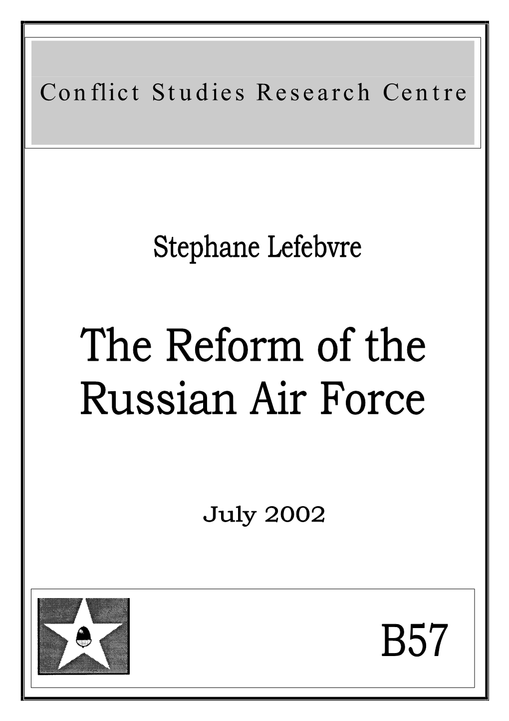The Reform of the Russian Air Force