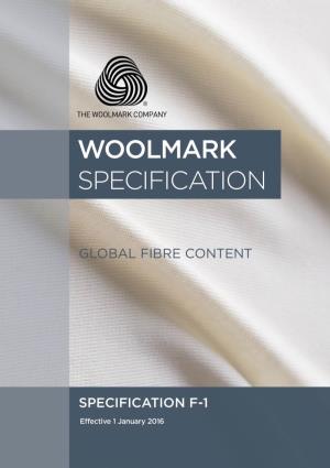 F-1 Global Fibre Content Specification