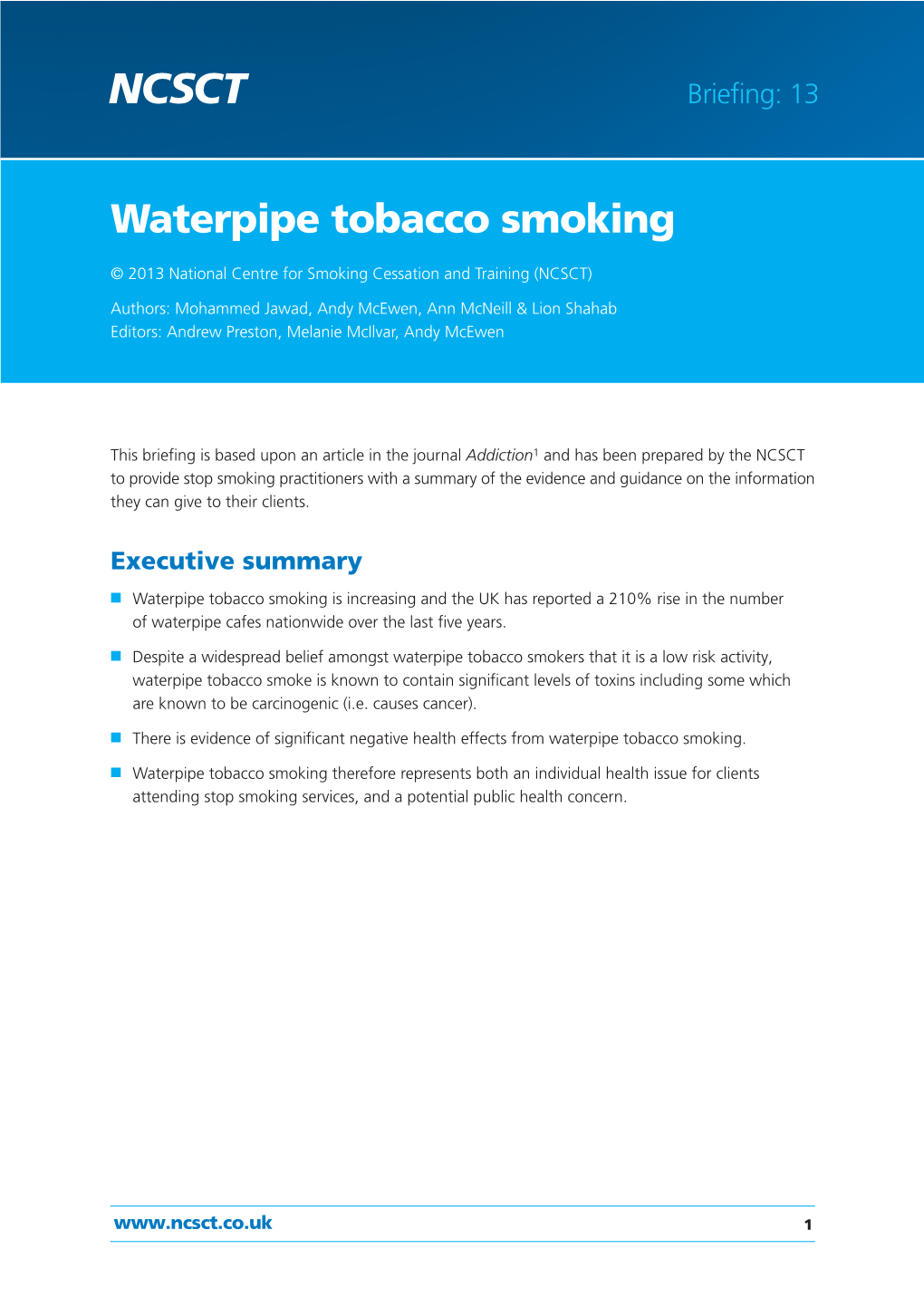 Waterpipe Tobacco Smoking