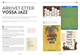Arkivet Etter Vossa Jazz, Arkheion 1|2019