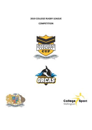 2019 College Rugby League Competition