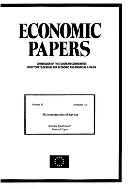 Microeconomics of Saving