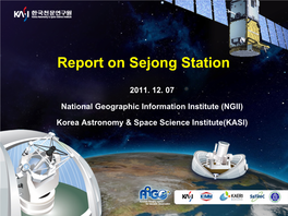 Report on Sejong Station
