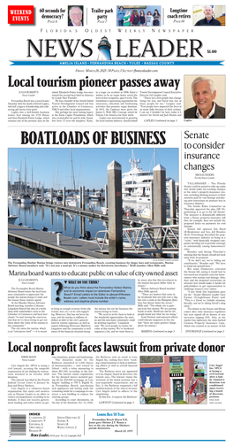 BOATLOADS of BUSINESS to Consider Insurance Changes JIM SAUNDERS for the News-Leader