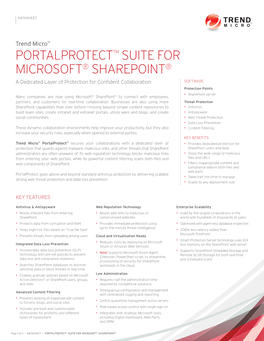 Portalprotect Suite for Microsoft Sharepoint Datasheet