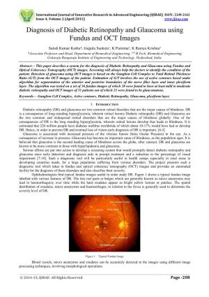 Diagnosis of Diabetic Retinopathy and Glaucoma Using Fundus and OCT Images