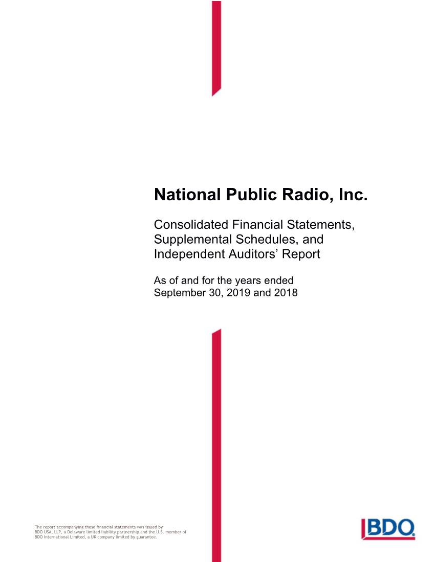 National Public Radio, Inc