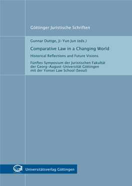 Comparative Law in a Changing World As Well As Computer Crime, Including Historic and Philosophical Foundations of the Law
