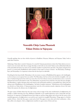 Venerable Chöje Lama Phuntsok Yidam Deities in Vajrayana