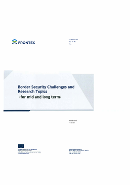 Border Security Challenges and Research Topics